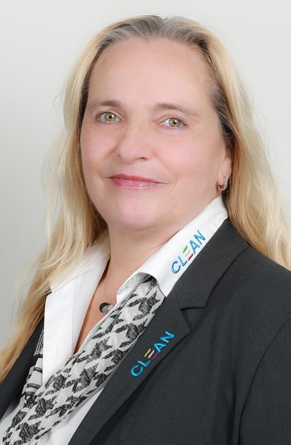 Petra Zöller, bei Clean verantwortlich für Reinigung, Sauberkeit und Unterhaltsreinigung.