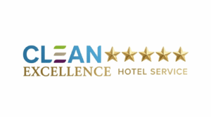 Clean Excellence Logo für Housekeeping und Hotelreinigung mit Sternen